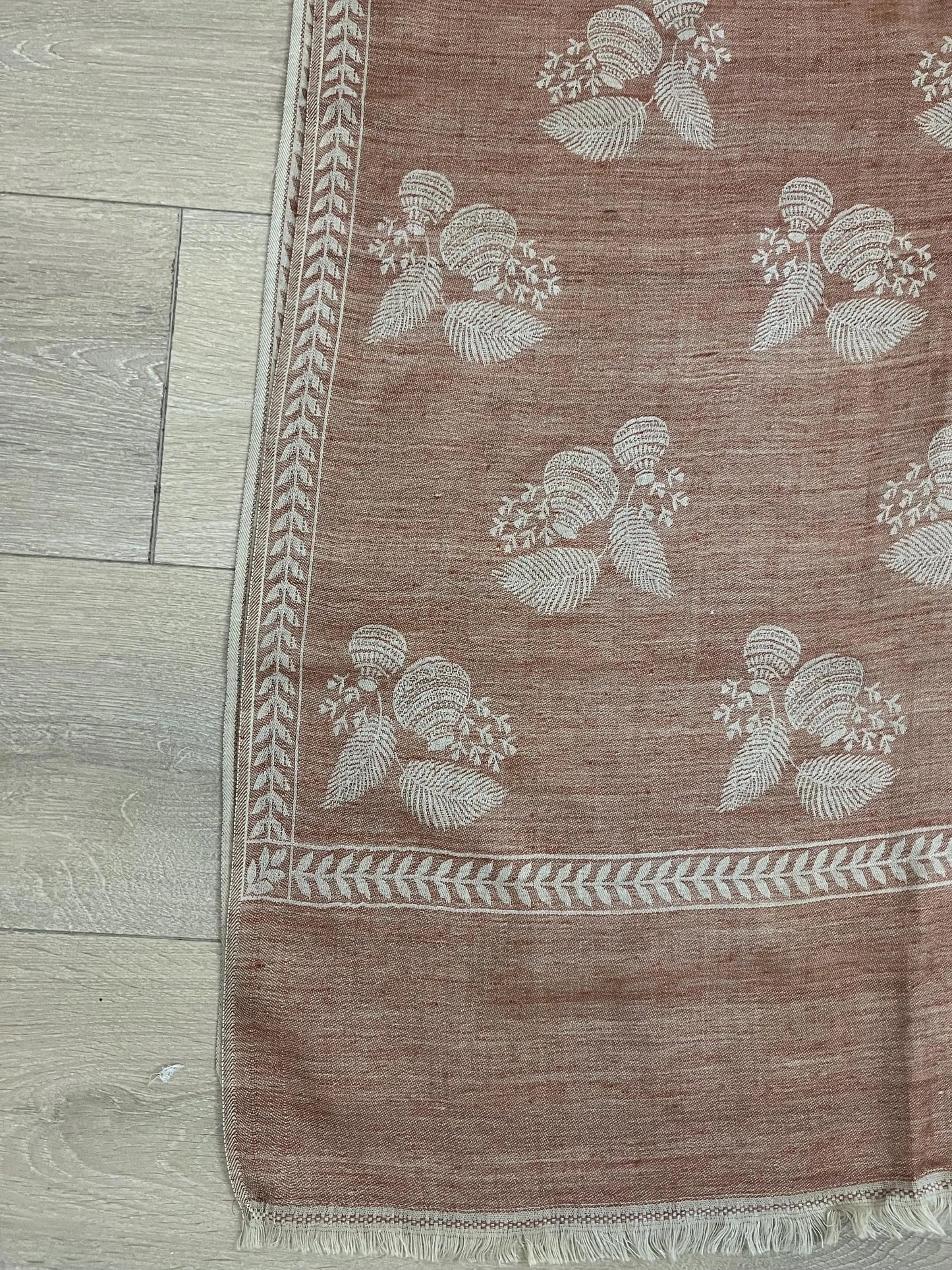Embroidered Pashmina Shawl, Soft Floral Wrap, Elegant Ladies Scarf, 14