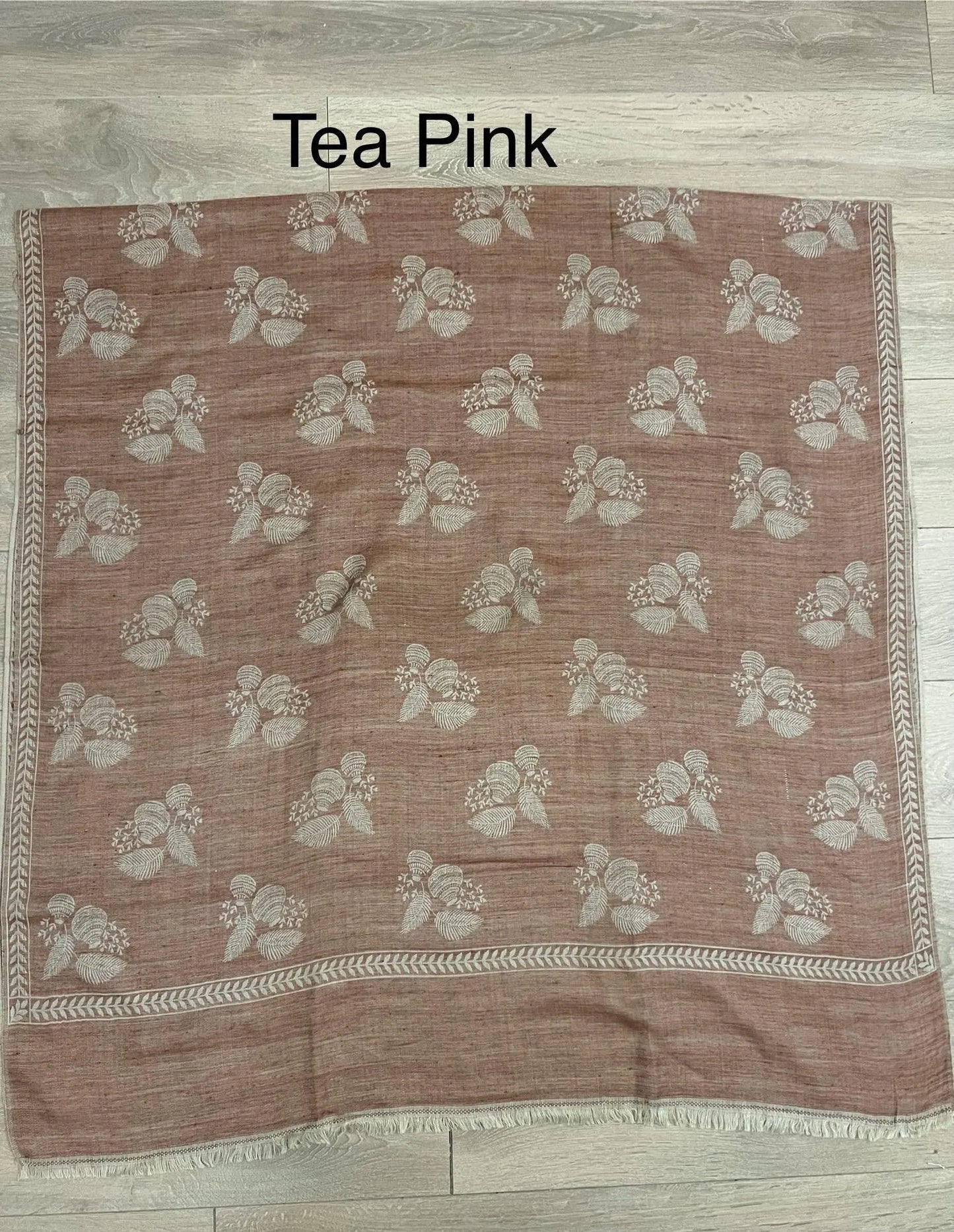 Embroidered Pashmina Shawl, Soft Floral Wrap, Elegant Ladies Scarf, 14