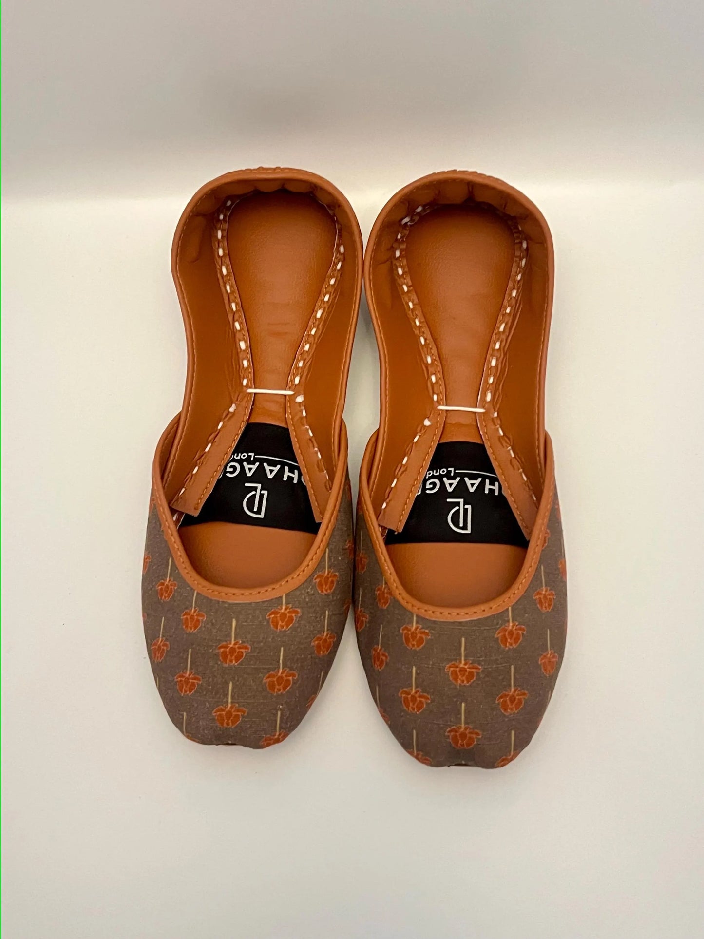 257-Handmade Leather Khussa/Jutti  (Brownish Grey Colour) – Available sizes: UK 5,6,7,8