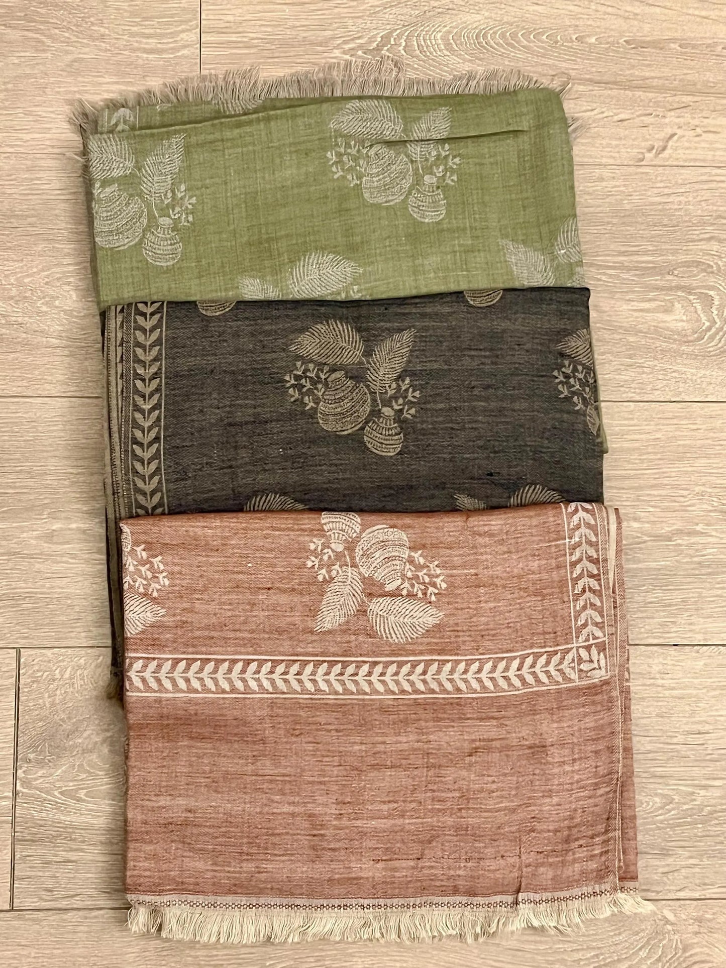 Embroidered Pashmina Shawl, Soft Floral Wrap, Elegant Ladies Scarf, 14
