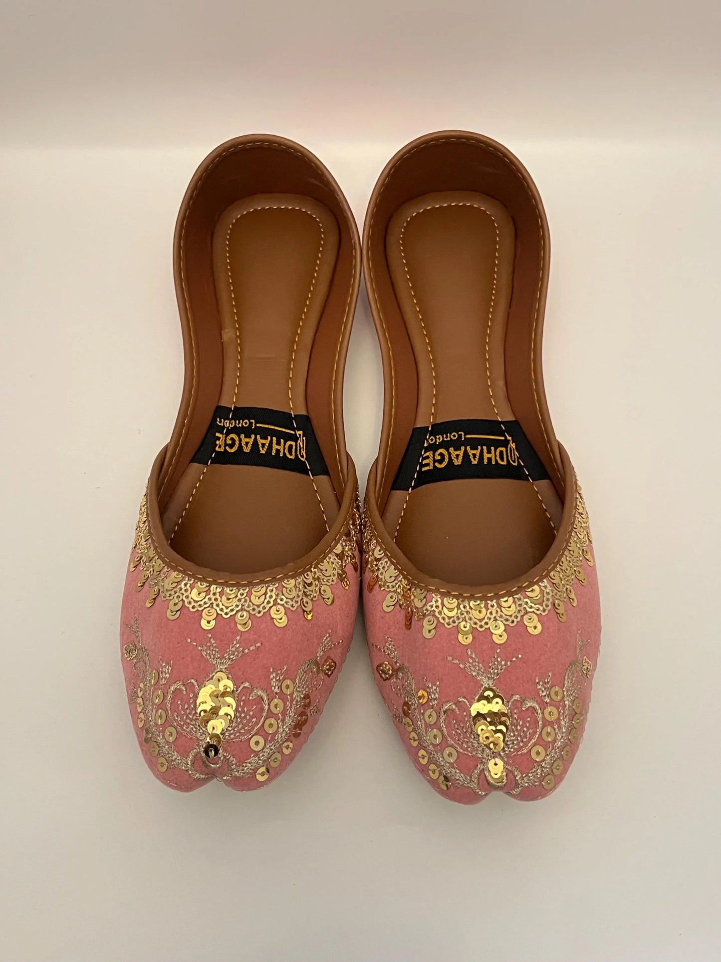 181-Handmade Women’s Pink Khussa – Traditional Jutti – Available size: UK 6,7