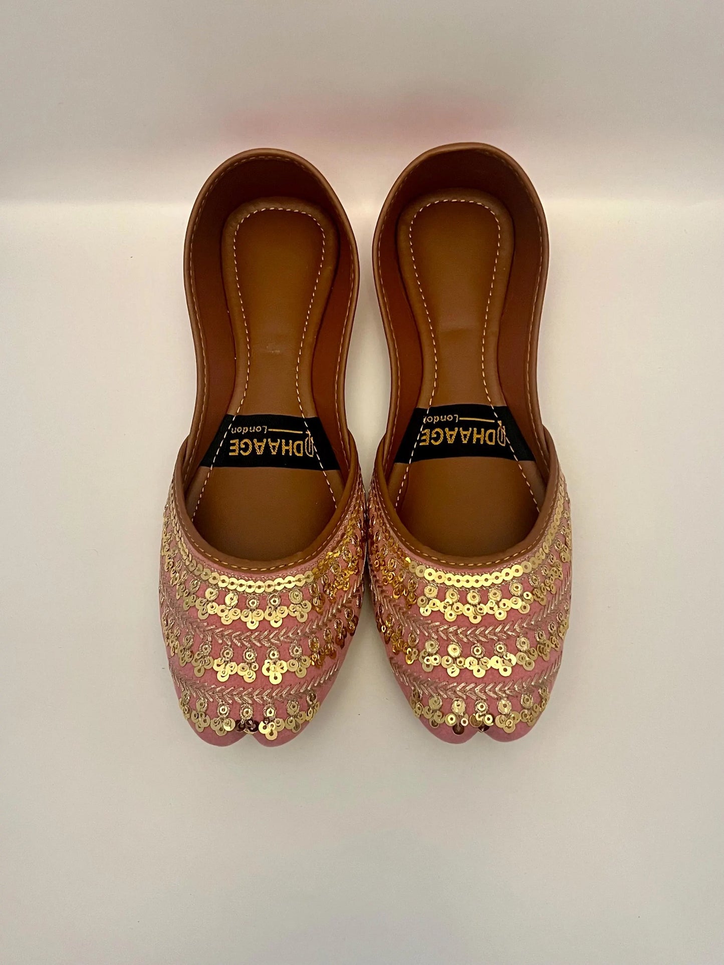 183-Handmade Women’s Pink Khussa – Traditional Jutti – Available size: UK 4,5,6,7,8