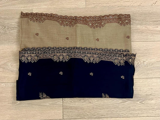 Embroidered Pashmina Shawl, Soft Floral Wrap, Elegant Ladies Scarf, 8B