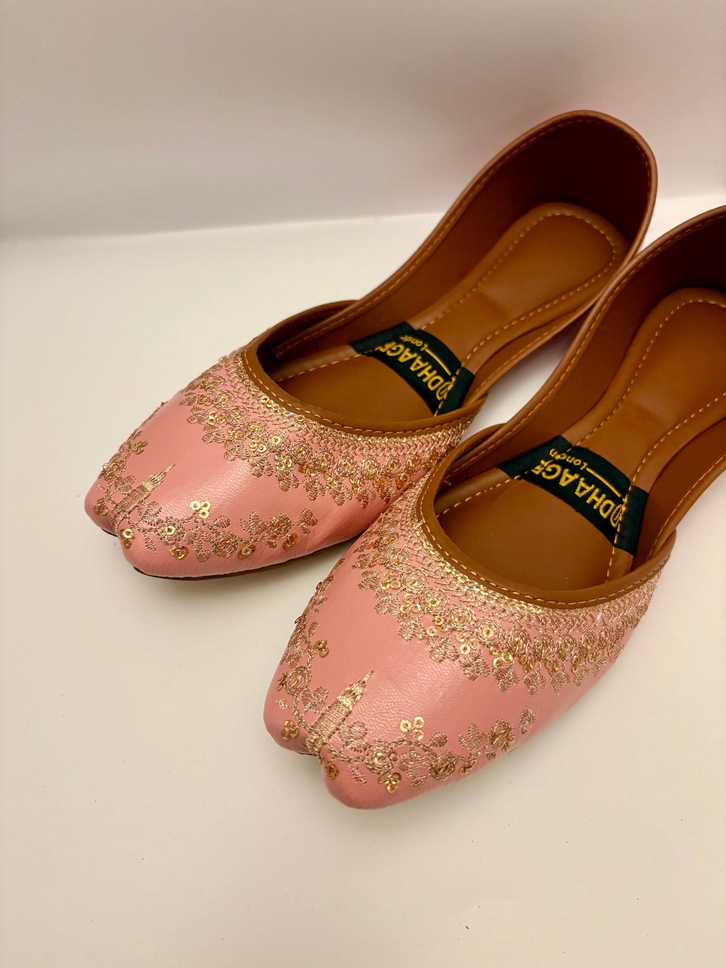 331-Handmade Women’s Pink Khussa – Traditional Jutti – Available size: UK 4,5,6,7,8