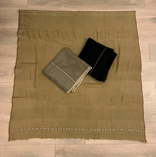 Men's Soft Wool Shawl, Elegant Male Chadar wrap, 12A