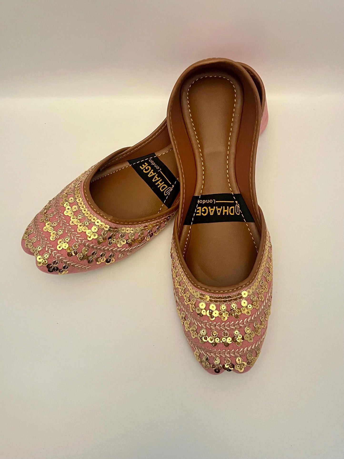 183-Handmade Women’s Pink Khussa – Traditional Jutti – Available size: UK 4,5,6,7,8