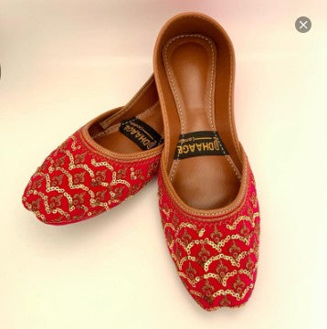 87-Handmade Women’s PINK Khussa – Traditional Jutti – Available size: UK 4,5,6