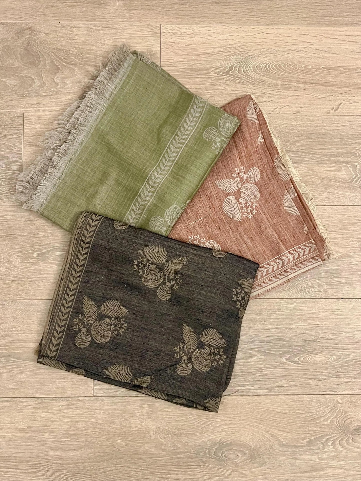 Embroidered Pashmina Shawl, Soft Floral Wrap, Elegant Ladies Scarf, 14