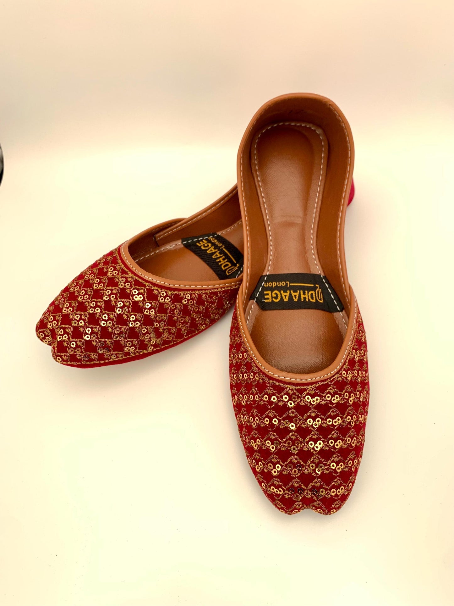 82-Handmade Women’s Maroon Khussa – Traditional Jutti – Available size: UK 5,6,7