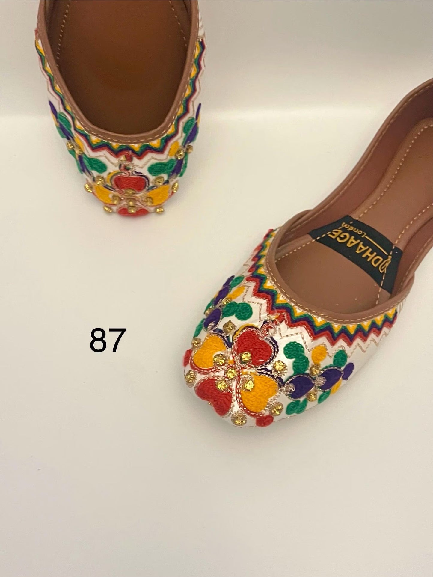 187-Handmade Women’s Multicolour Khussa – Traditional Jutti – Available size: UK 4,5