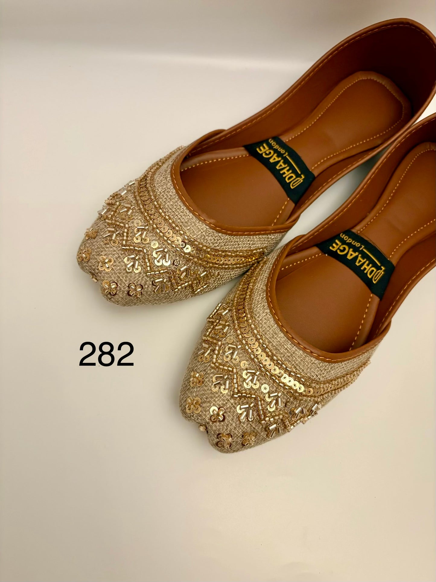 282-Handmade Women’s Light Beige Sand Khussa – Traditional Jutti – Available size: UK 4,5,6,7,8