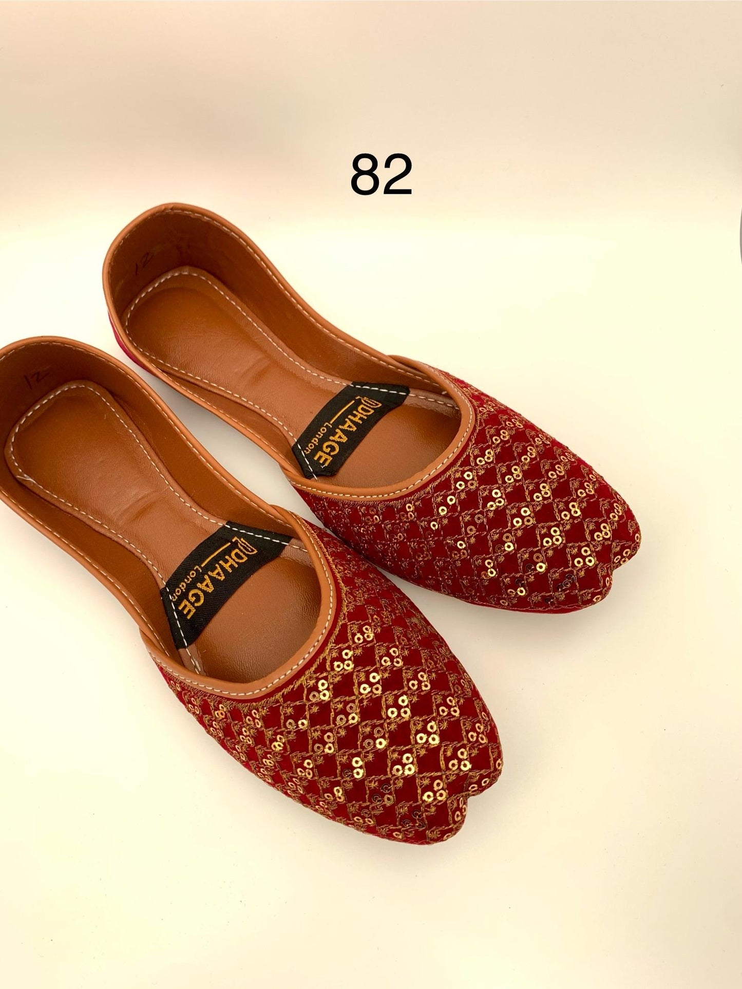 82-Handmade Women’s Maroon Khussa – Traditional Jutti – Available size: UK 5,6,7