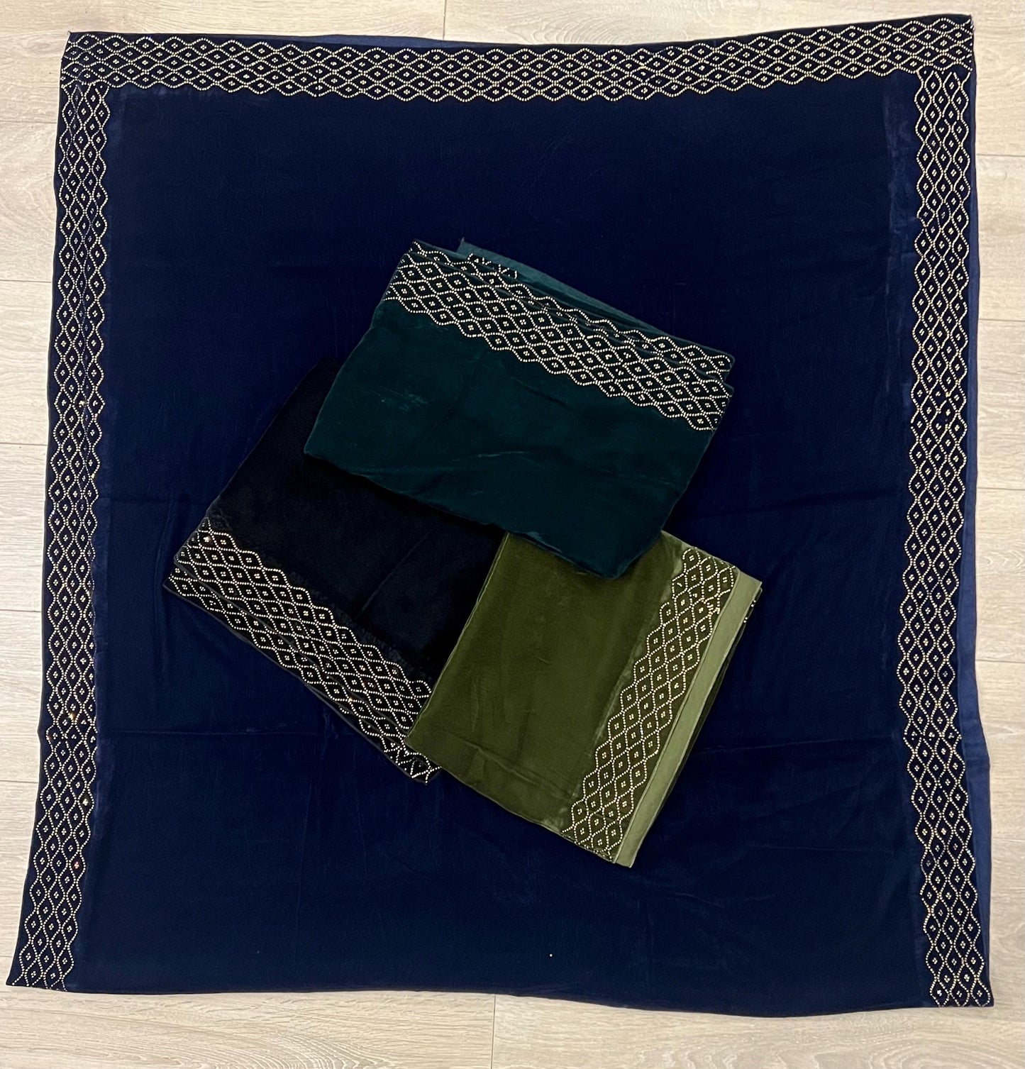 Velvet Embroidered Shawl for Women – Luxury Soft Wrap/11B