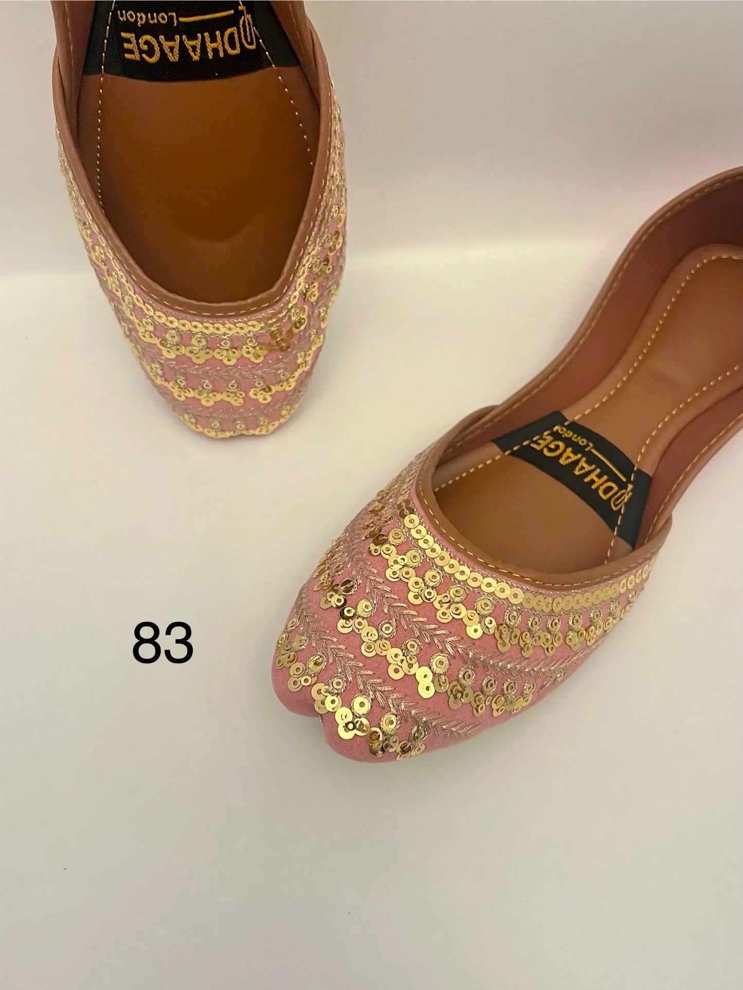 183-Handmade Women’s Pink Khussa – Traditional Jutti – Available size: UK 4,5,6,7,8