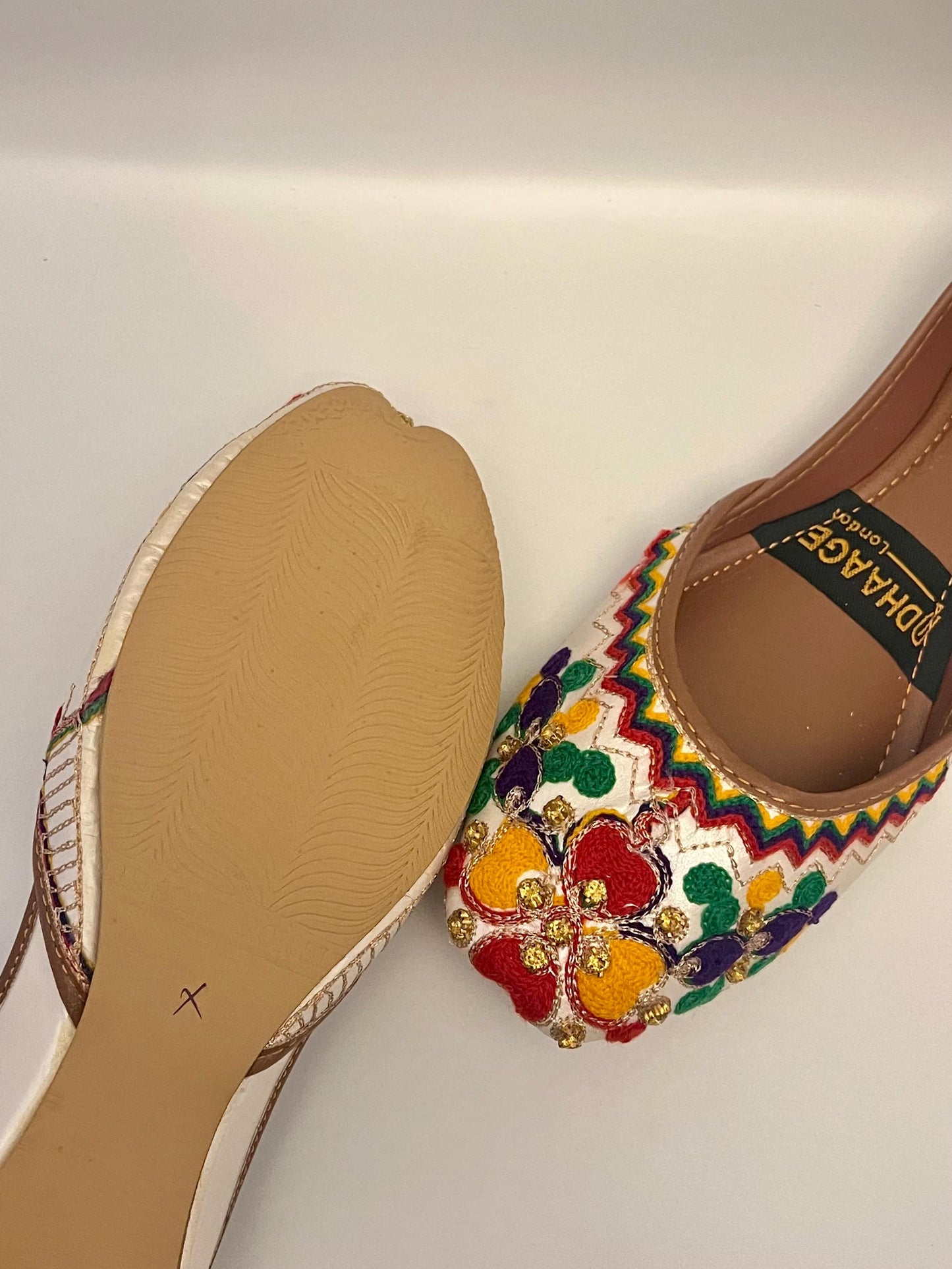 187-Handmade Women’s Multicolour Khussa – Traditional Jutti – Available size: UK 4,5