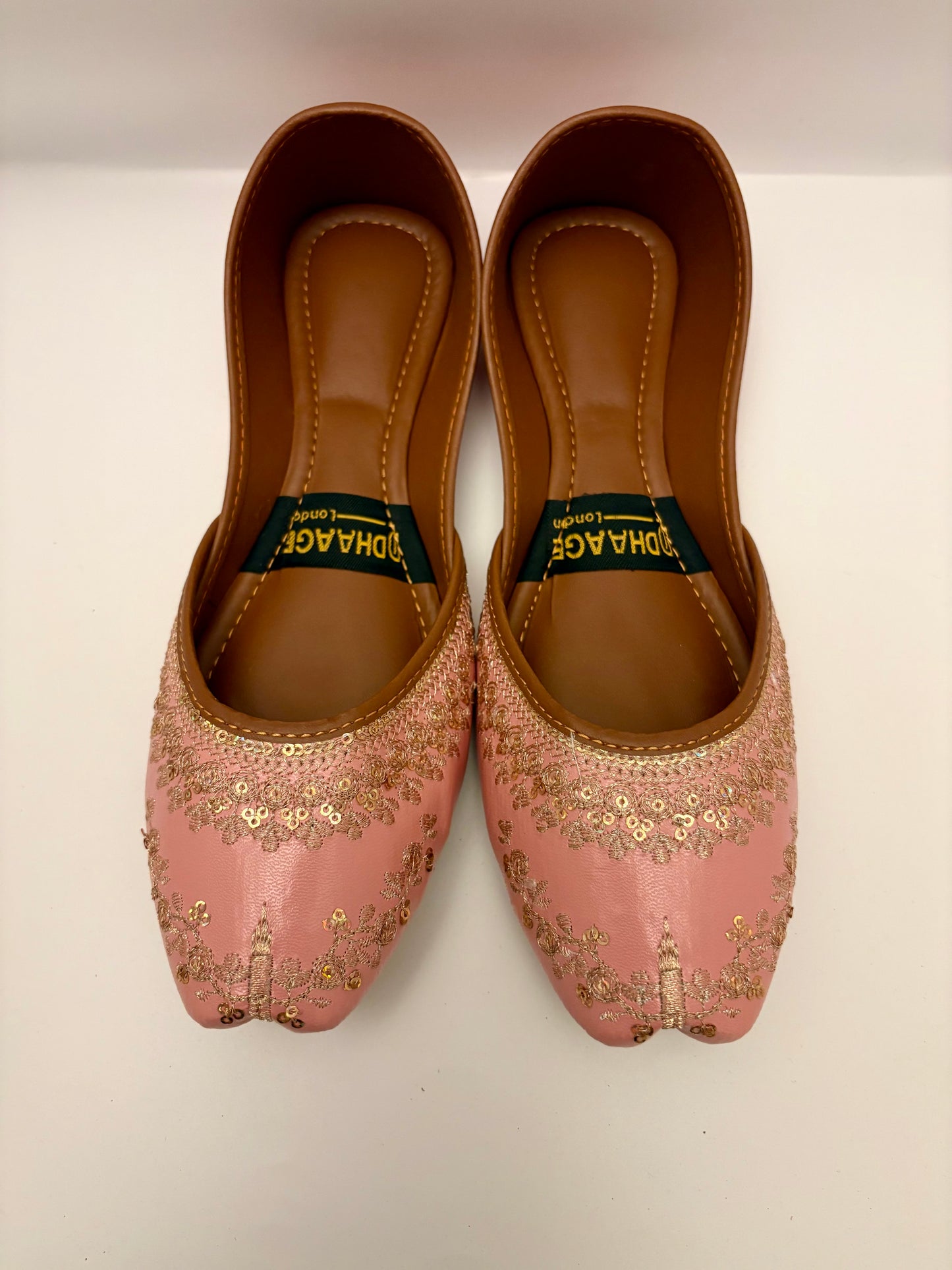 331-Handmade Women’s Pink Khussa – Traditional Jutti – Available size: UK 4,5,6,7,8