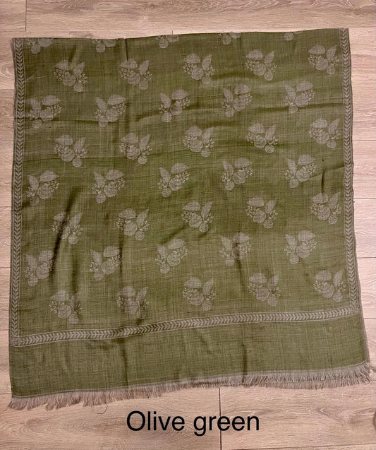 Embroidered Pashmina Shawl, Soft Floral Wrap, Elegant Ladies Scarf, 14