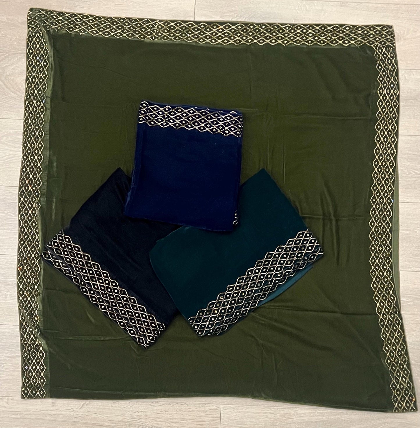 Velvet Embroidered Shawl for Women – Luxury Soft Wrap/11B