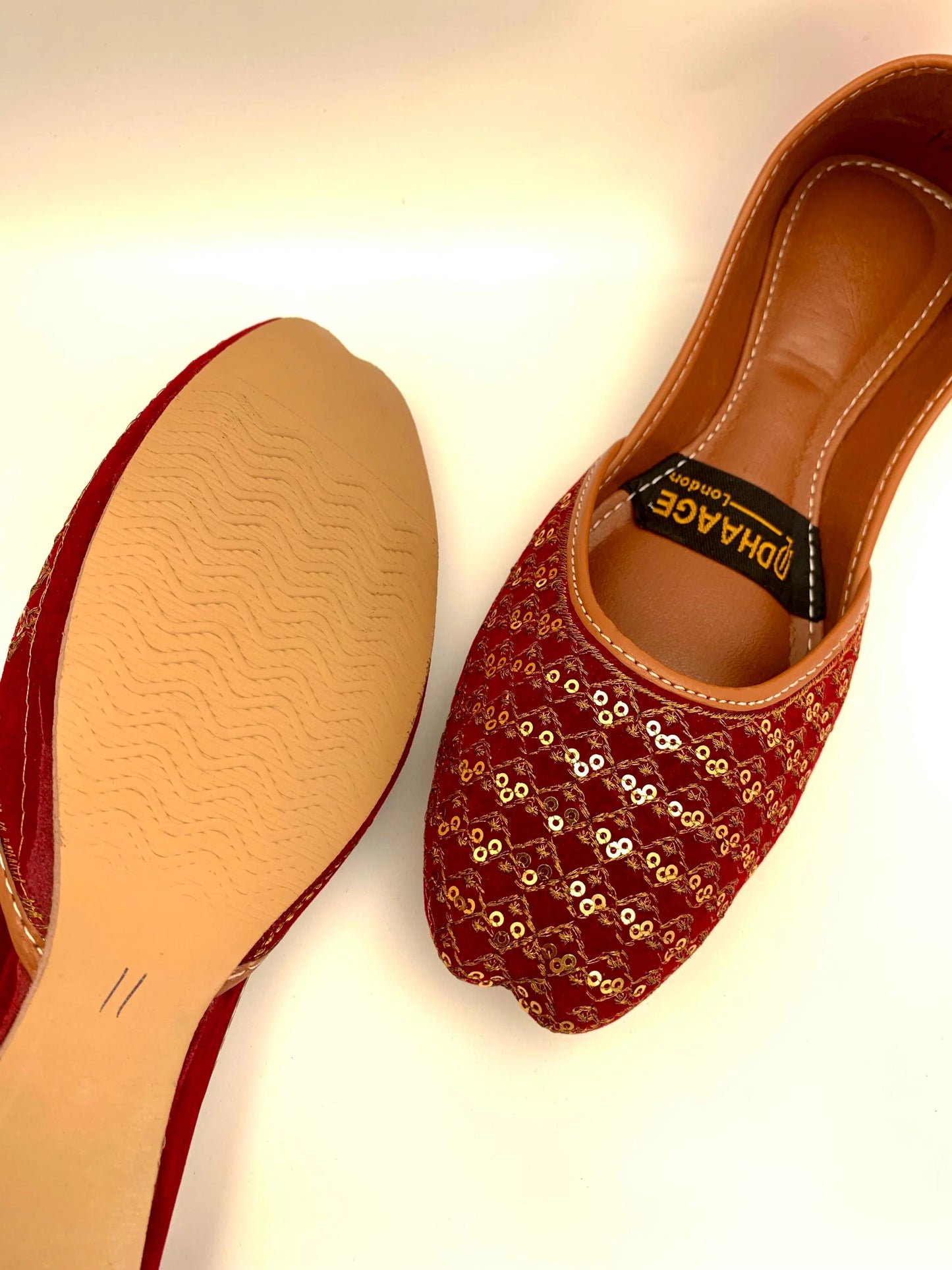 82-Handmade Women’s Maroon Khussa – Traditional Jutti – Available size: UK 5,6,7