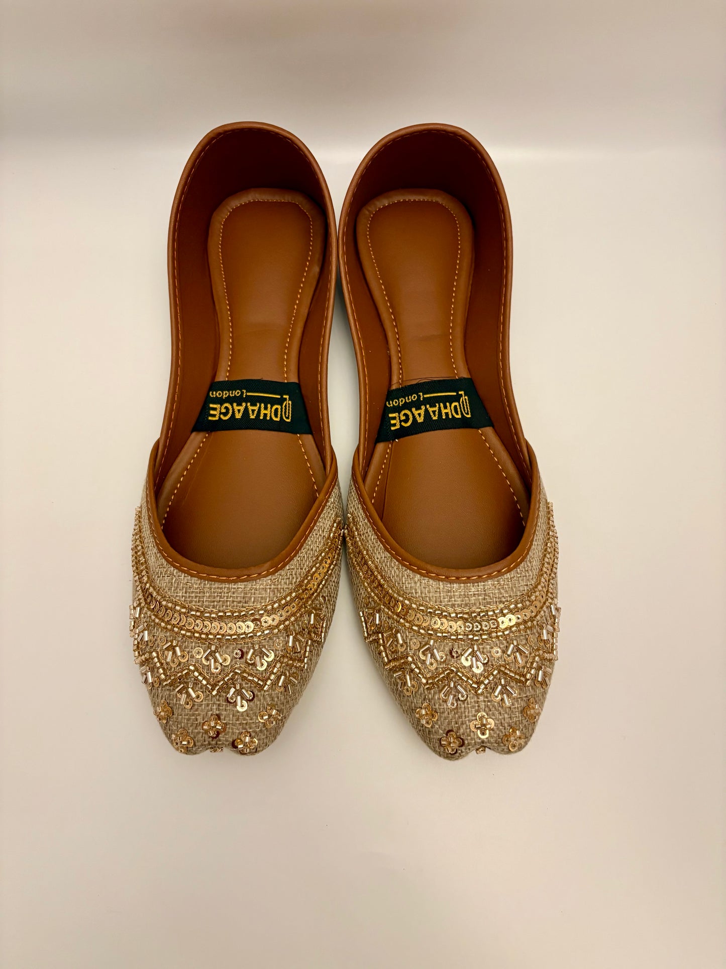 282-Handmade Women’s Light Beige Sand Khussa – Traditional Jutti – Available size: UK 4,5,6,7,8