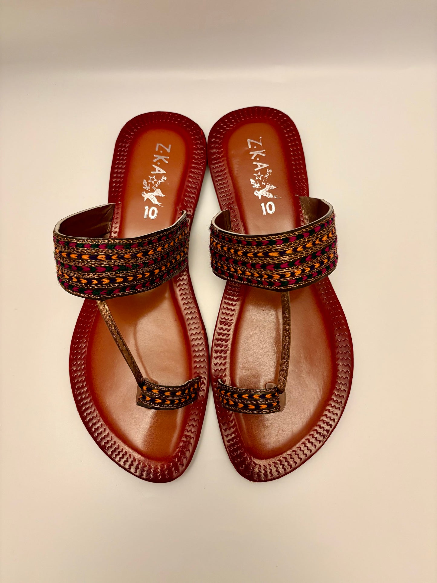 288/Women’s Handmade Kolhapuri Chappal – Traditional Leather Flat Sandals-Available Sizes: UK 3,4,5,6,7,8