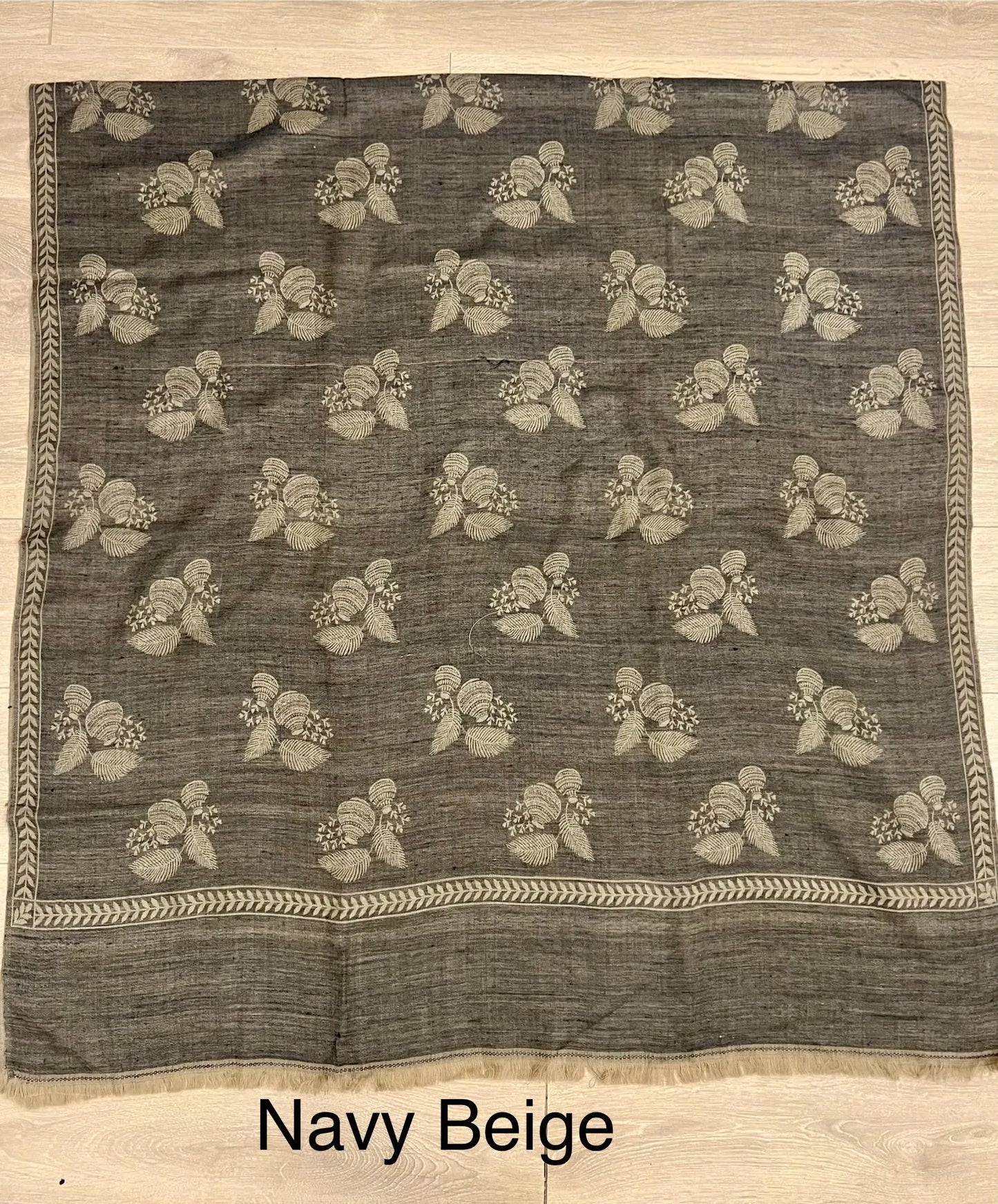 Embroidered Pashmina Shawl, Soft Floral Wrap, Elegant Ladies Scarf, 14